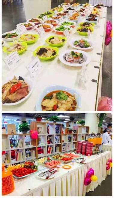 各种试吃的菜品和水果 各种试吃的菜品和水果
